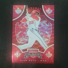 2019 Panini Crusade Juan Soto 151/199 Ruby Wave Red Prizm Holo Refractor #17