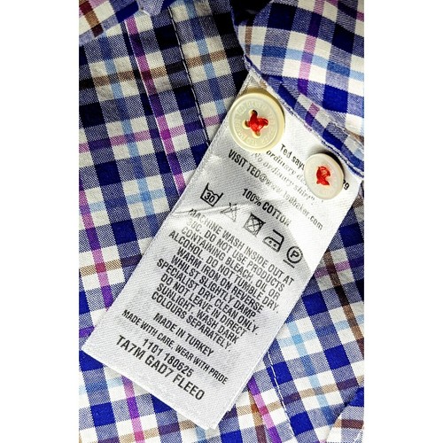 TED BAKER Shirt – Size 4 (Large) – Check Pattern – Grade A+ – Long Sleeve – Men’ - Picture 4 of 4