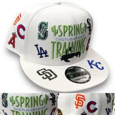 MLB All Over Patches 9FIFTY Adjustable Snapback New Era Cap - White - NWT