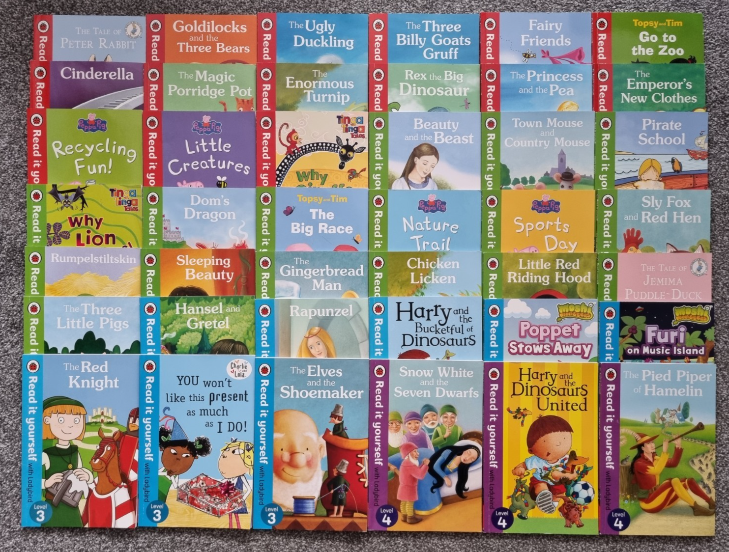 Ladybird Books Read It Yourself 42 Books Level 1-4 Peter Rabbit Peppa Pig VGC