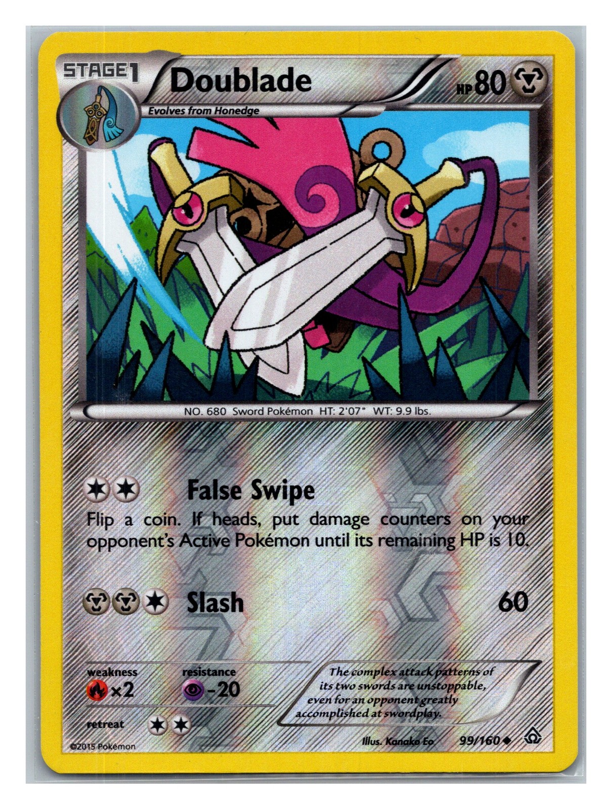 XY - Primal Clash #99/160 Doublade - Rev. Holo