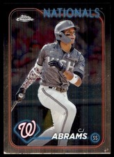 CJ Abrams 2024 Topps Chrome #247 Nationals MLB READ FREE SHIPPING AutographDen