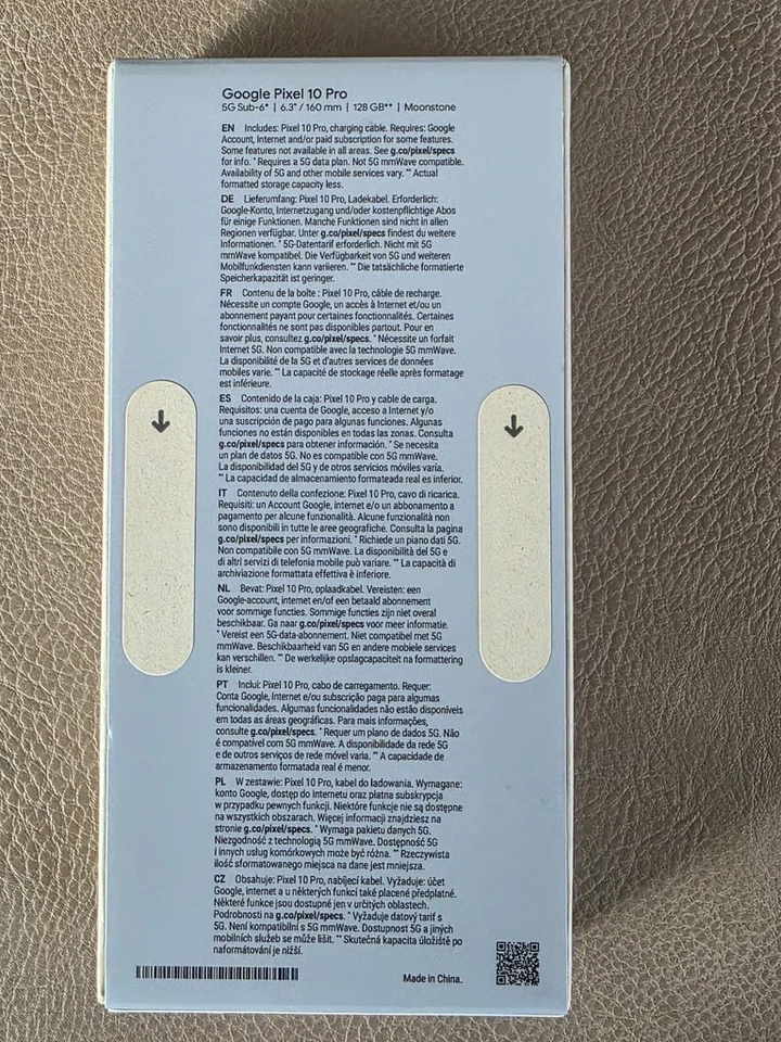 Google Pixel 10 Pro - 128GB - Moonstone - Sealed - Unlocked - 5G Wifi 7 - Image 3 of 3