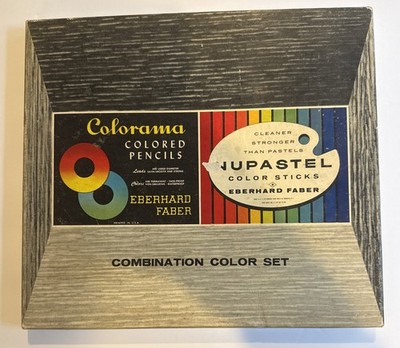 VGC Vtg Eberhard Faber Nupastel Colored Pencils & Sticks Set (2824) 48 Count