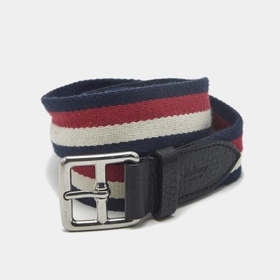 Mulberry 105 CM Buckle Gürtel Multicolor Canvas und Leder