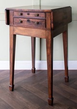 Regency Rosewood Pembroke Work Table (Antique, Georgian, Side, Bureau, Sewing)