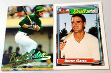Brent Gates 1992 Topps Draft Pick &1997 Fleer Gold Medallion Edition