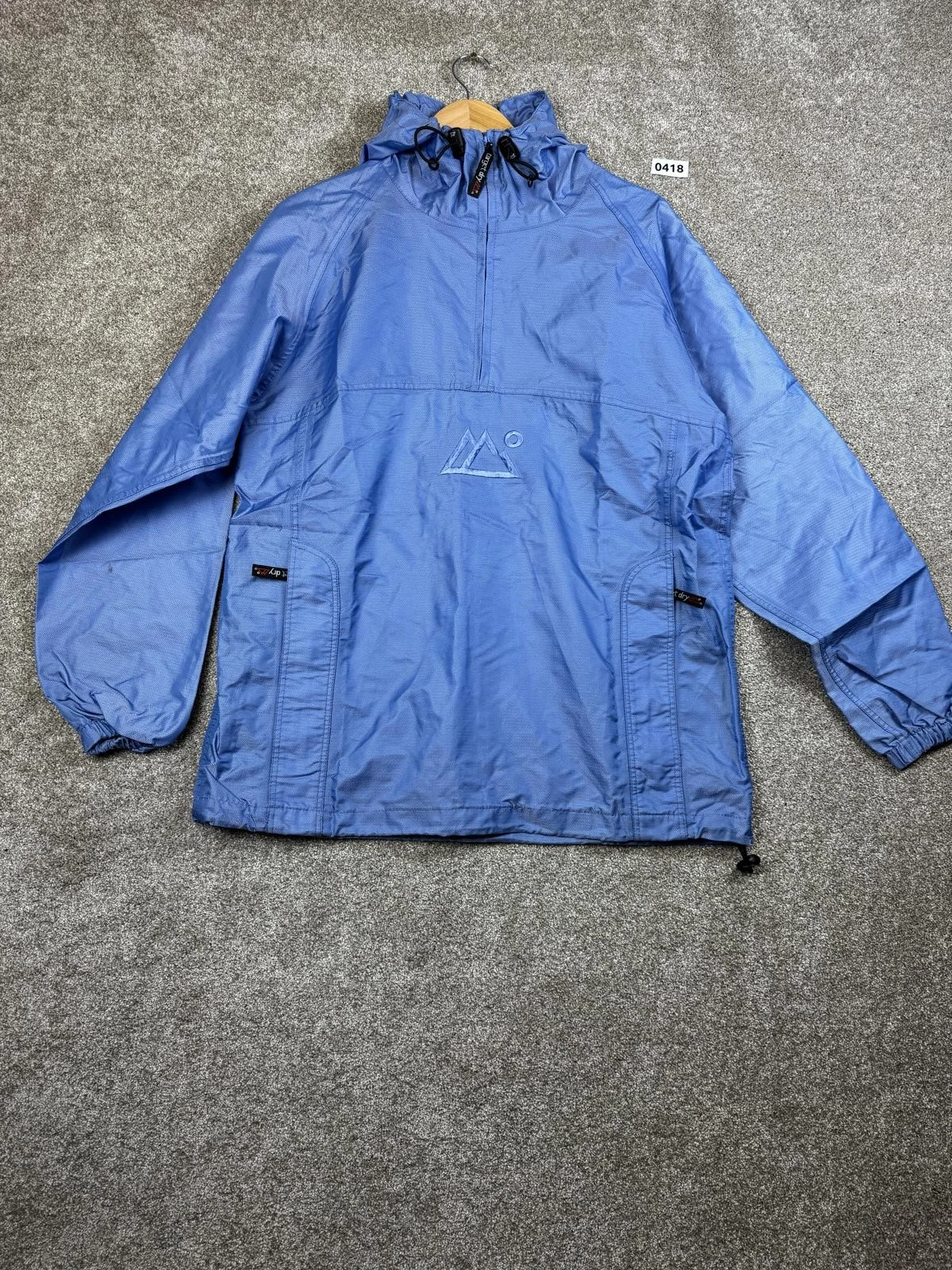 Target Dry Blue Lightweight Waterproof Windbreaker Jacket Size Small