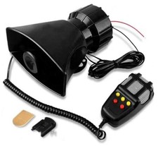 Zone Tech 5 Tone Sound Car Siren Vehicle Horn with Mic PA Speaker System 1 Pack