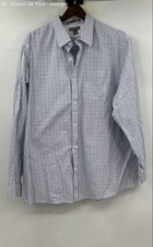 Eddie Bauer Long Sleeve Button Down Shirt Men's 2XL White Blue