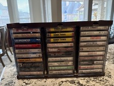 Vintage Cassette Tape Holder Hong Kong Includes 30 Tapes