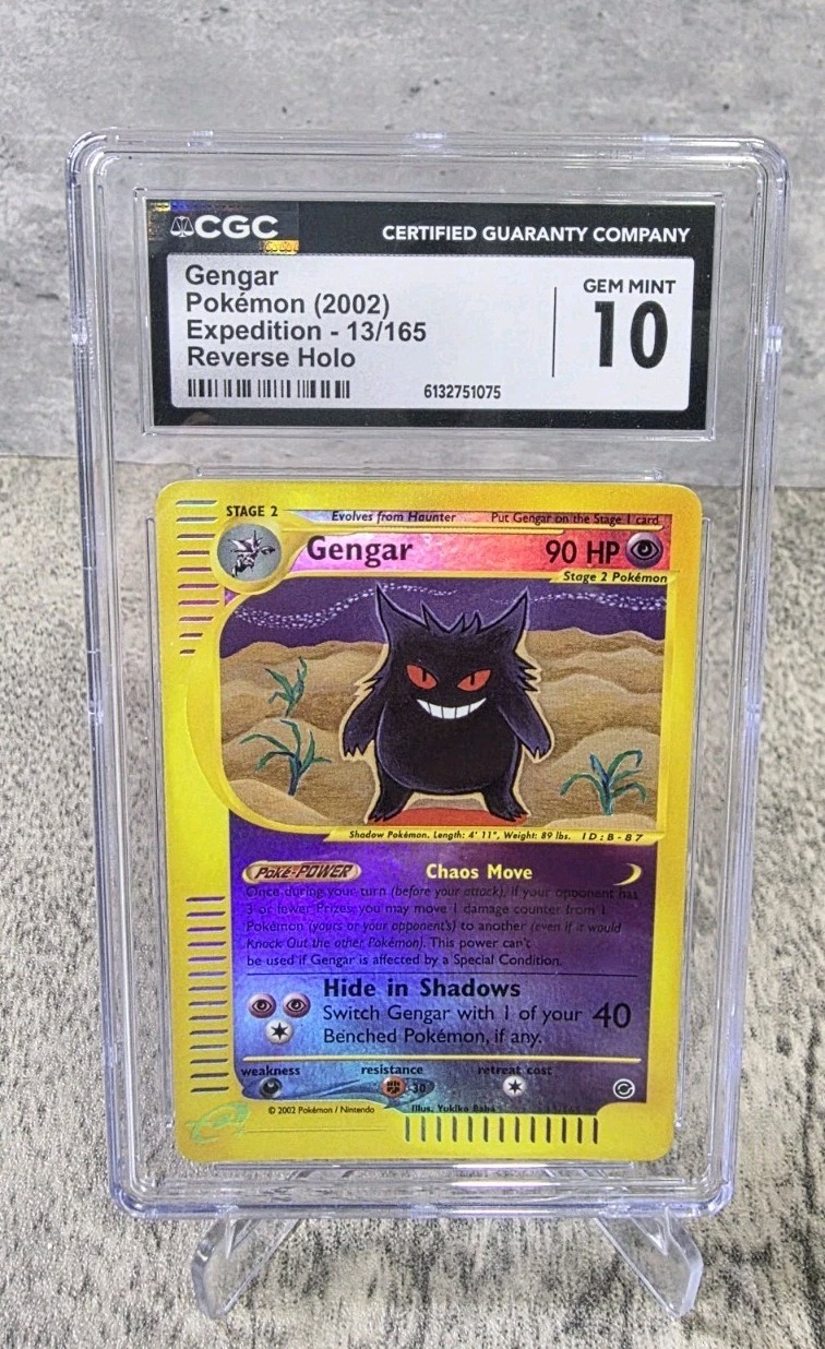 2002 Pokemon Gengar Expedition Reverse Holo Rare #13 CGC 10 LOW POP