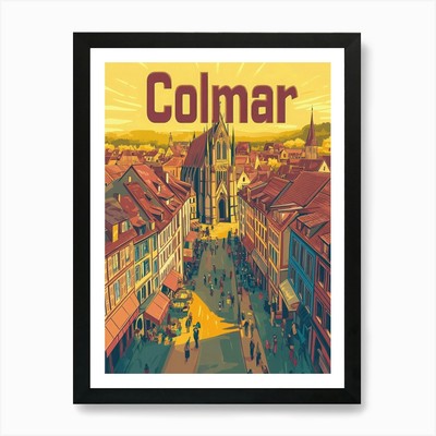 Aihrgdesign A Retro Reiseposter F Gerahmtes Wandbild Poster Leinwanddruck Bild