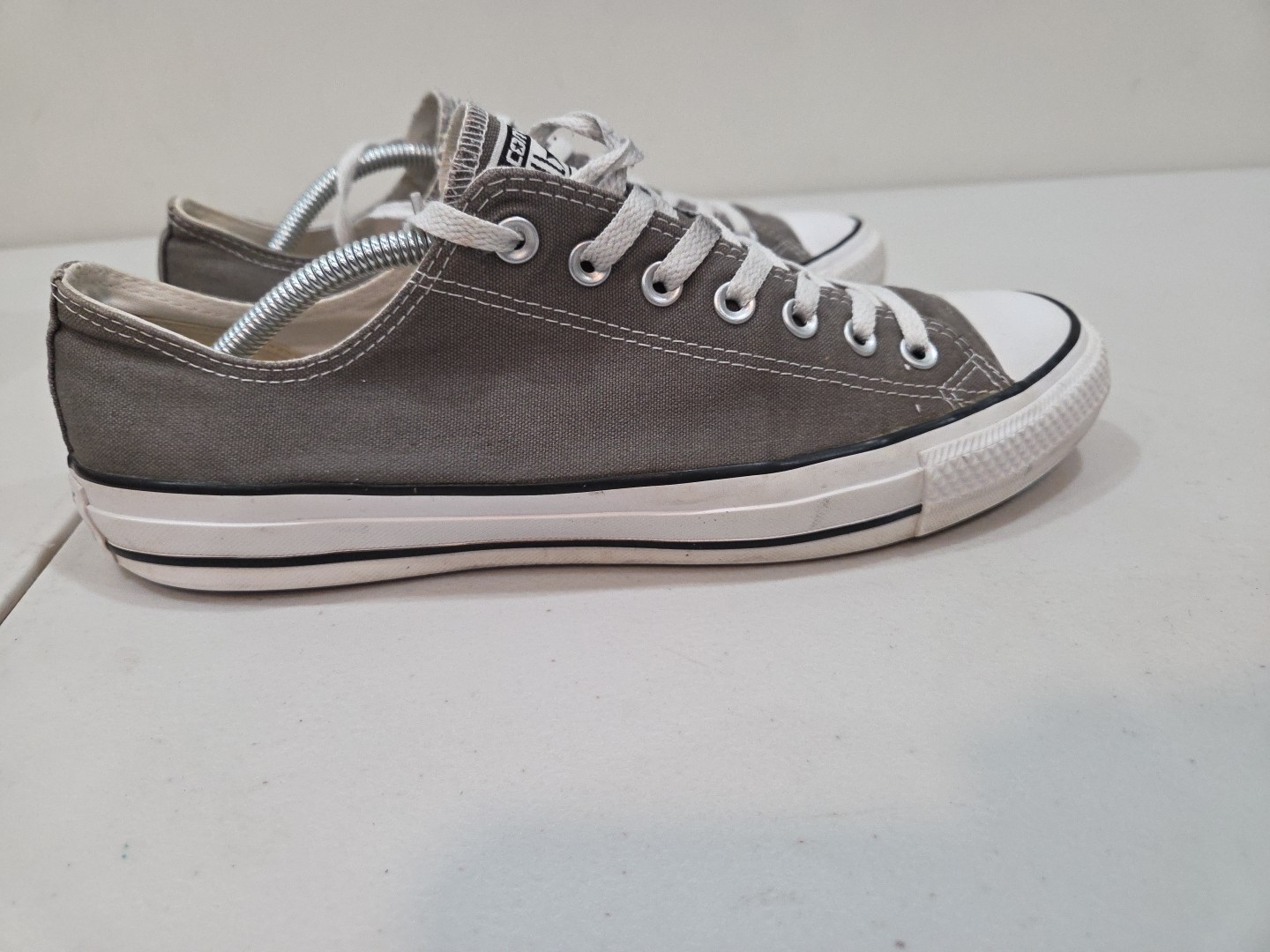 Converse Shoes Mens Size 11 All Star Sneakers Gray Canvas Lace Up Low Top Casual thumbnail 5
