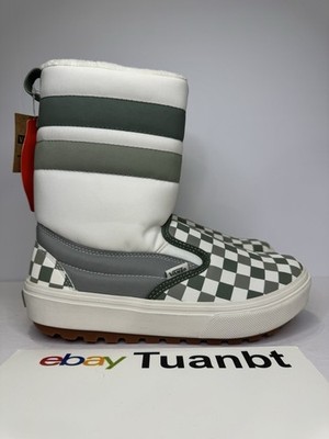 BRAND NEW Vans Slip-On VansGuard Women's Snowboots Checkerboard Seagrass WINTER