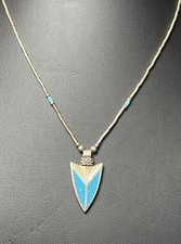 Silber Kette-Collier Pfeilspitze Türkis Navajo Schmuck USA