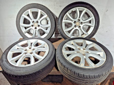 2012 PEUGEOT 508 SET OF 18" 5 TWIN SPOKED 7.5J ALLOY WHEELS 9671401877