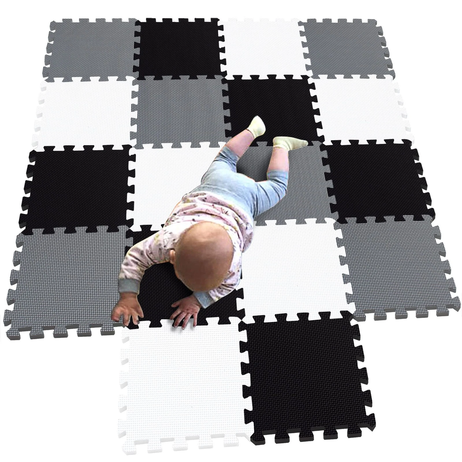 MQIAOHAM® 18 Pieces Puzzle Play Mats, Soft Baby Play Mat, Kids Interlocking F...