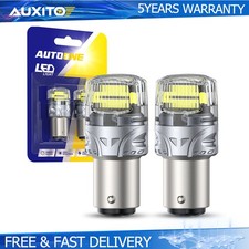 2x 1157 Error Free White Led Turn Signal Drl Parking Light Bulb Anti Hyper Flash