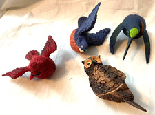 Lot of 4 Resin Bird Fly-In Window/Screen Magnetic Ornamental Decor  New