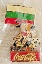 FIFA World Cup USA 1994 Bulgaria Coca Cola Pin Lapel Enamel New & Sealed