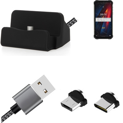 Docking Station für Ulefone Armor 8 5G + USB-Typ C und Micro-USB-Anschluss