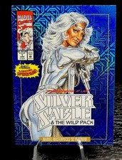 2024 Marvel Masterpieces '92 Platinum Silver Sable Variant Cover Blue Traxx 81-V