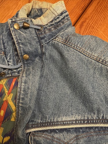 Vintage 80’s Eagles Ridge Jean Jacket Denim Bomber Insulated Lined Size Medium - Picture 9 of 15