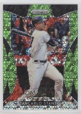 2019 Panini Prizm Tier II Lime Green Donut Circle 122/199 Giancarlo Stanton 04br