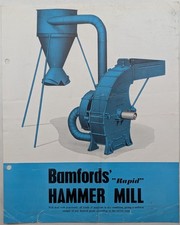 Original Bamford Rapid Hammer Mill Single Sheet Sales Brochure c 1956