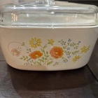VTG Corning Ware A-5-B 5 Quart Wild Flower Casserole Dish With Pyrex Lid A12C