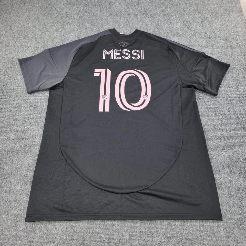 Camiseta de fútbol Inter Miami CF Messi 10 negra rosa para hombre XL Adidas 25-26 visitante nueva con etiquetas Foto 2 de 4