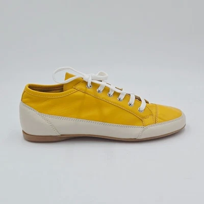 Chaussures Femme Ballerine Par ESTER 37 Sneakers Jaune Cuir 258AB - Photo 1/4