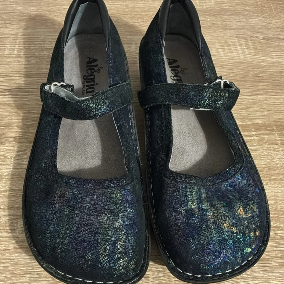 Zapatos cómodos Alegria "Belle Raked Garden" de cuero Mary Jane 39 Foto 3 de 4