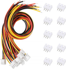 20Pcs Jst-Xh2.54Mm 3 Pin Connector Kit, Included 10Pcs Mini 3 Pin 26AWG Female C