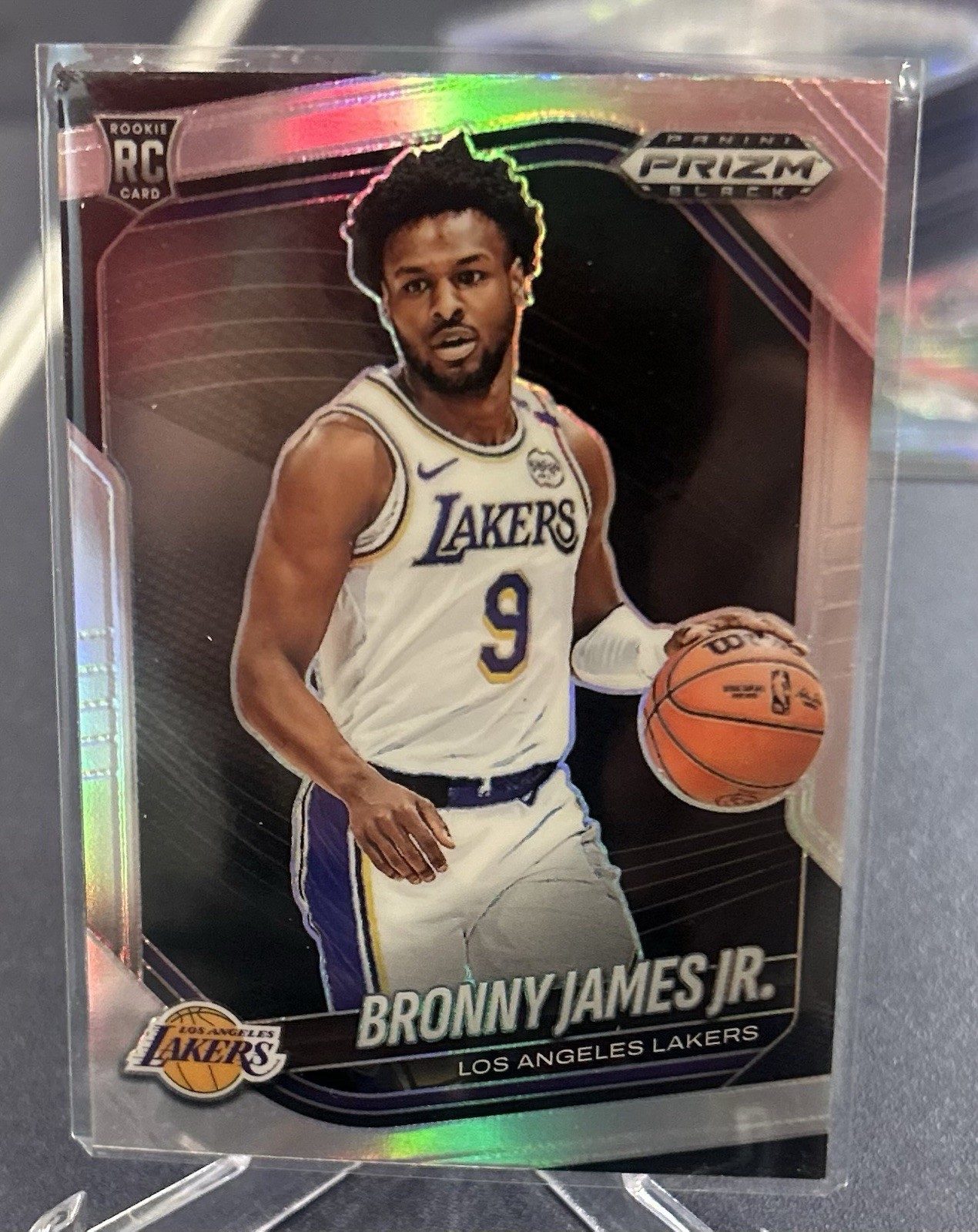 2024-25 Panini Prizm Black - Bronny James, Bronny James #94 Silver Prizm (RC)