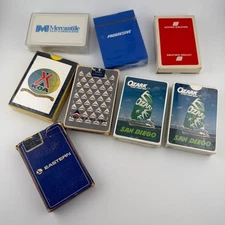 Vintage Promo Playing Cards Lot of 8 Decks Airlines KOA Bank MOST SEALED