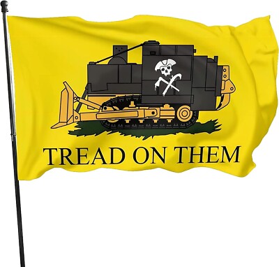 Tread On Them Killdozer Flag 3 x 5 Ft Funny Flags for College Tread On Them -12