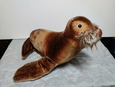 STEIFF WALRUS Paddy 22 cm 1959-1964 EAN 4322.00 TUSKS Large Size
