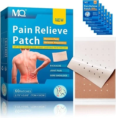 BRANDED Pain Relief Patches 60PCS, Arthritis Herbal Heat Patches for Back Knee Neck Sho