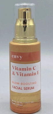 Envy Vitamin C & Vitamin E Glow-Boosting Facial Serum 1.69 oz Exp 08.28.2025 New