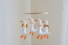 Goose baby mobile, Duck mobile, nursery mobile boy, Crib Mobile Girl