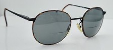 Vintage Calvin Klein CK204 Black Tortoise Round Sunglasses Italy FRAMES ONLY