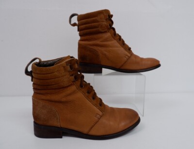 Brown Bertie Boots Womens Bertie Womens Leather Ankle Boots Size - Main Image