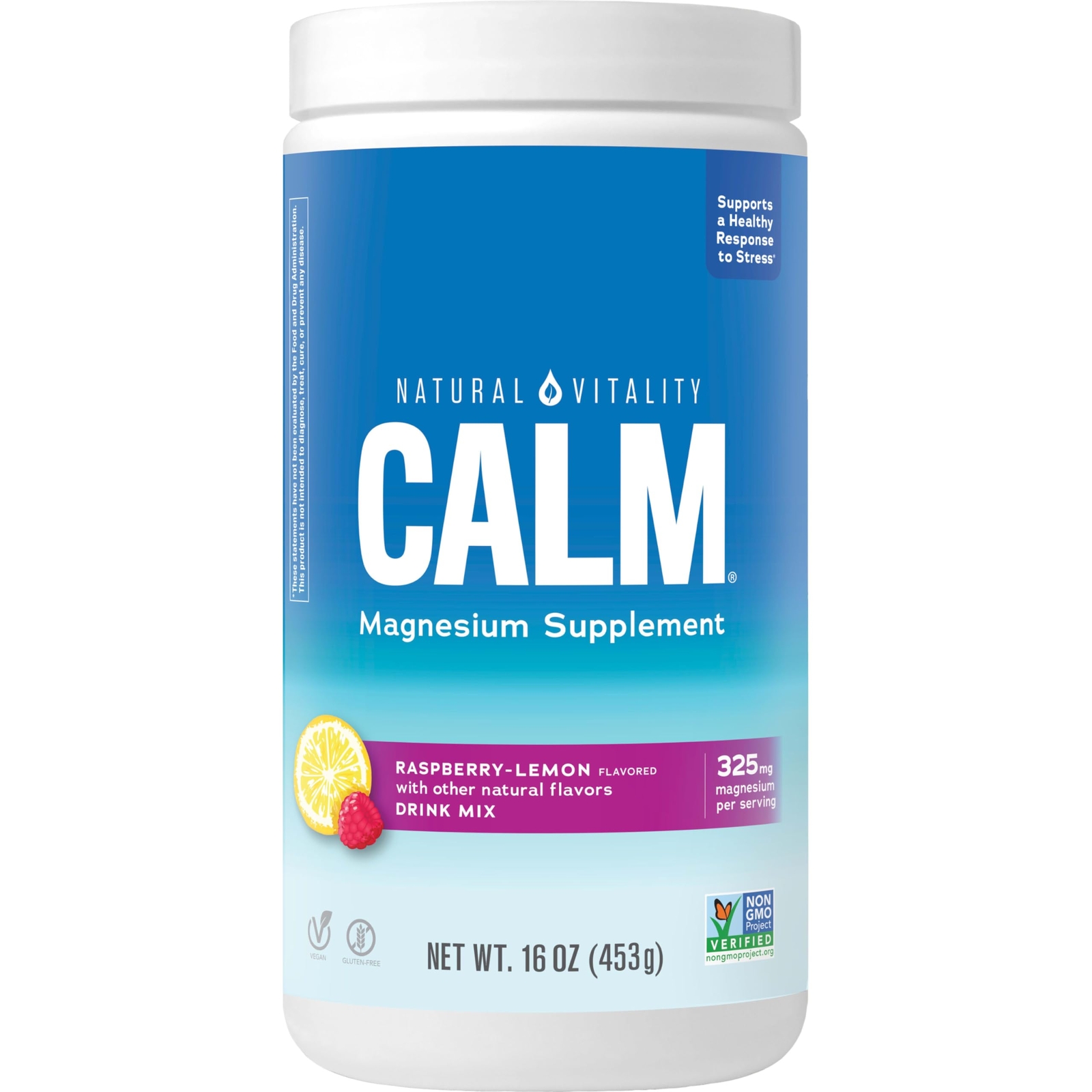 Calm, Magnesium Supplement, Anti-Stress Drink Mix Powder, Gluten Free, Vegan,...