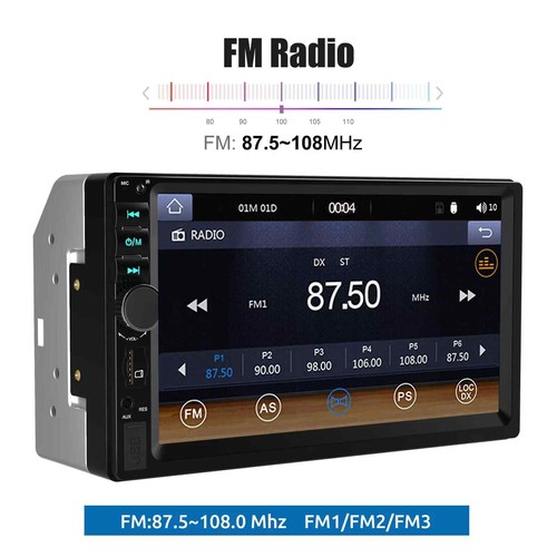 7" Car Stereo MP5 Player Radio Double DIN USB Touch Screen Bluetooth USB C AUX - Picture 12 of 15