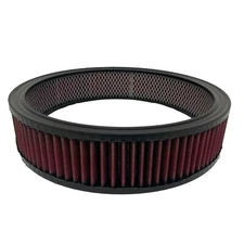13" Round Washable Air Cleaner Filter, Red, Reusable, Fits Ford, Chevy, Mopar