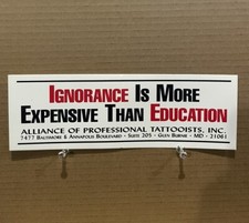 ALLIANCE OF PROFESSIONAL TATTOOISTS INC. BUMPER STICKER ephemera UNUSED MD