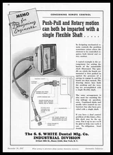 1937 S. S. White Dental Mfg Company INdustrial Division Flexible Shafts Print Ad