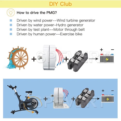 3000W 8000W 12V/24V/48V 3Phase Permanent magnet Generator Synchrongenerator - Bild 12 von 17
